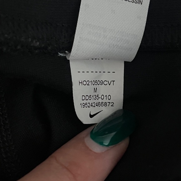 Nike Black Leggings with Swoosh Design and Metallic Zippers M - Picture 7 of 7